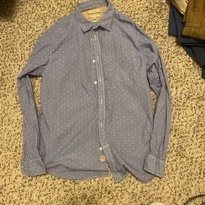 Banana Republic Light Blue Micro-Check Button-Down Shirt